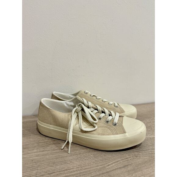 Veja Wata II Suede Low Top Round Toe Sneakers Tan / White Women's Size US 9 - Picture 5 of 8